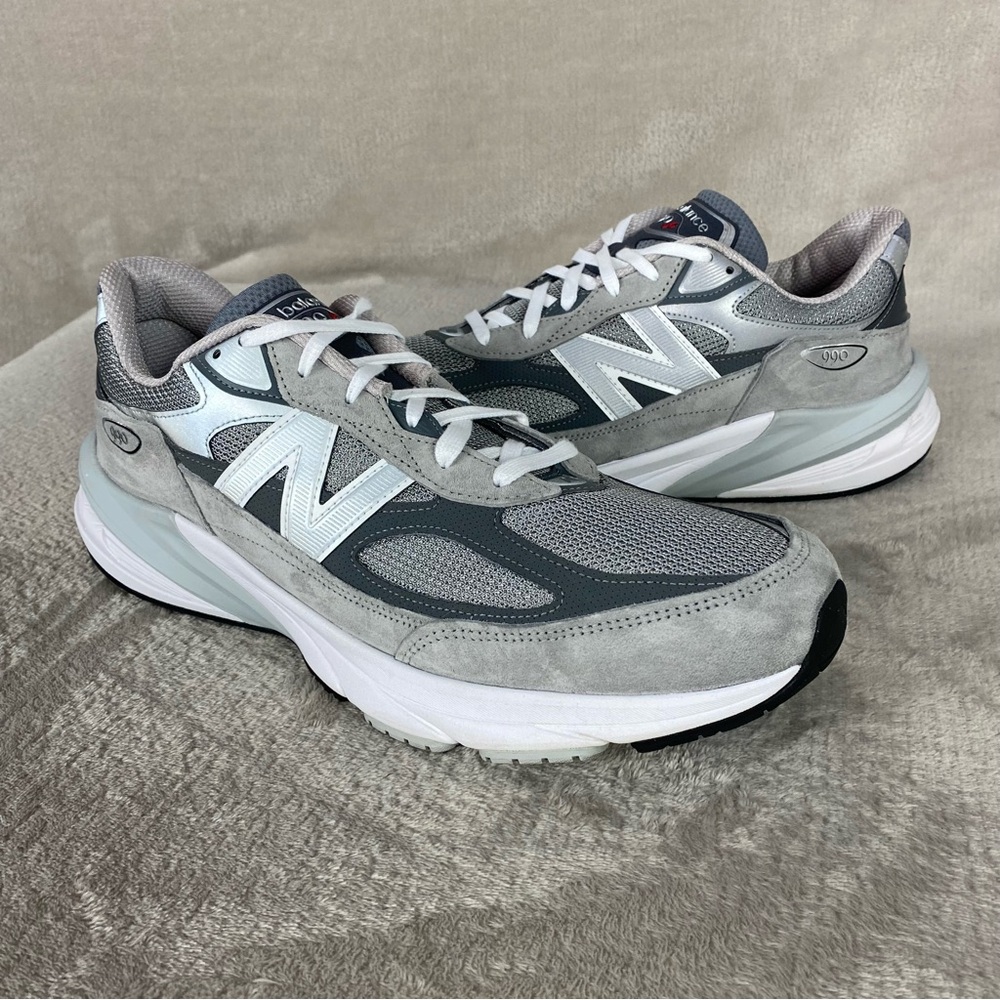 New Balance 990v6 Shoes Mens Size 13 Gray Suede Made In USA M990GL6 Sneakers NEW - Picture 4 of 11